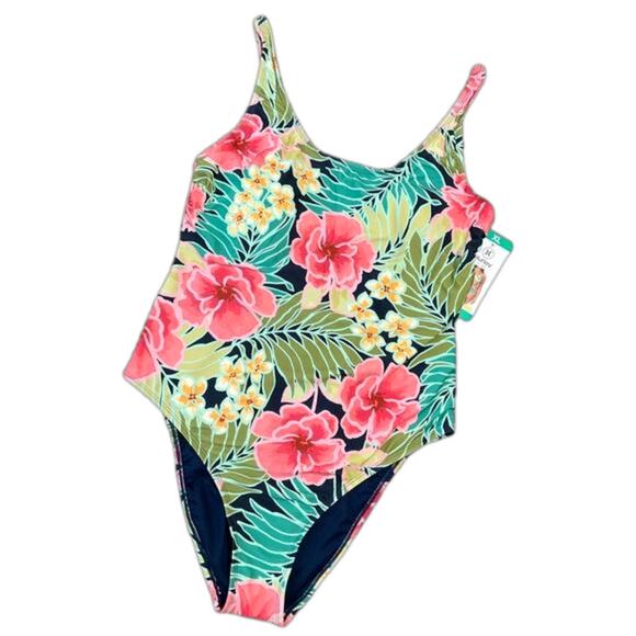 Hurley Ladies Swimsuit Poppy Tropical Size XL NWT - Picture 2 of 10